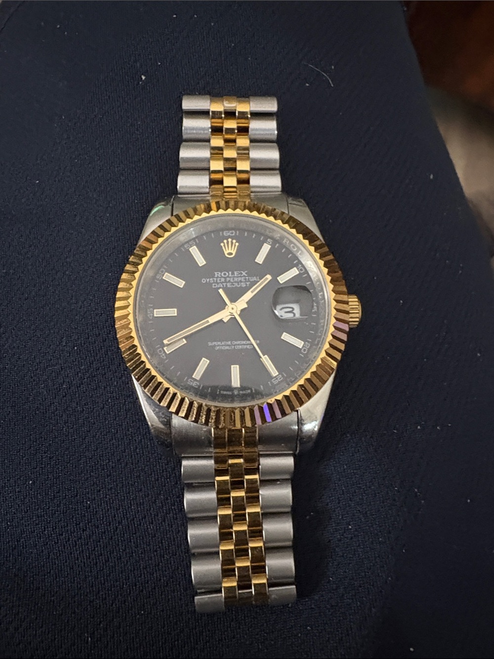 Rolex CLONE Datejust 41 Two-Tone Yellow Gold and Steel Watch